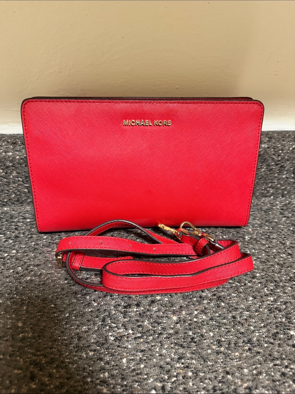 Michael Kors Vibrant Red Clutch/Crossbody
